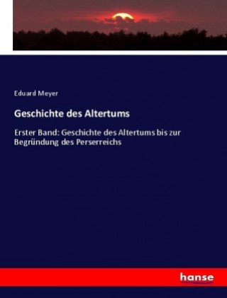 Kniha Geschichte des Altertums Eduard Meyer