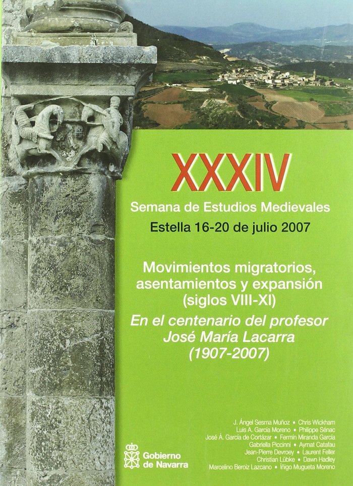 Kniha Movimientos migratorios, asentamientos y expansión (siglos VIII-XI) : en el centenario del profesor José María Lacarra (1907-2007) : actas de la XXXIV Semana de Estudios Medievales