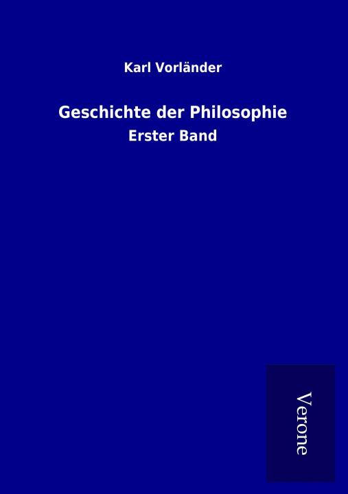 Carte Geschichte der Philosophie Karl Vorländer