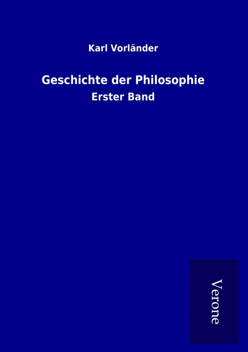 Knjiga Geschichte der Philosophie Karl Vorländer