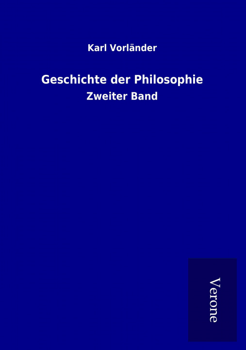 Knjiga Geschichte der Philosophie Karl Vorländer