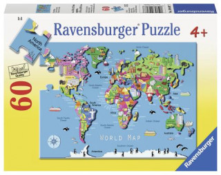 Book WORLD MAP 60 PC PUZZLE Ravensburger