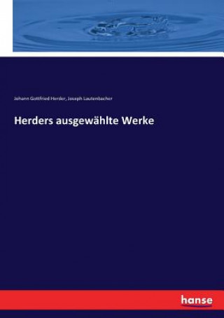 Carte Herders ausgewahlte Werke Herder Johann Gottfried Herder