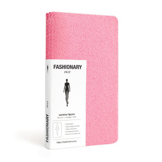 Kniha Fashionary Mini Felt Pink Womens Sketchbook A6 (Set of 3) 