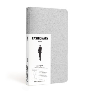 Kniha Fashionary Mini Felt Grey Mens Sketchbook A6 (Set of 3) 
