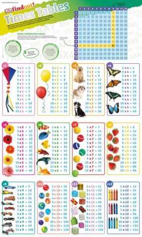 Kniha DKfindout! Times Tables Poster DK