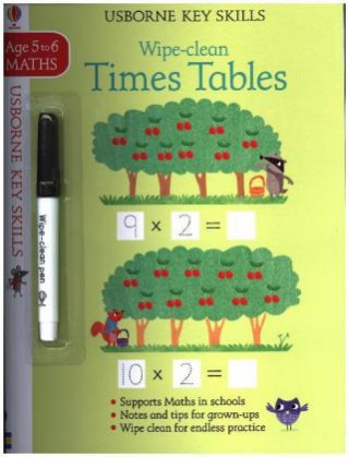 Book Wipe-clean Times Tables 5-6 Holly Bathie