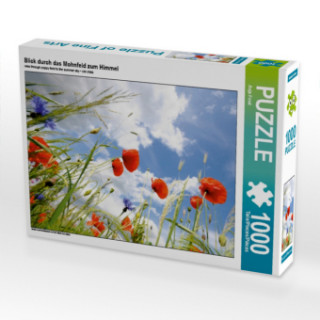 Spiel/Spielzeug CALVENDO Puzzle Blick durch das Mohnfeld zum Himmel. Landschaft im Havelland. 1000 Teile Lege-Größe 64 x 48 cm Foto-Puzzle Bild von Anja Frost Anja Frost