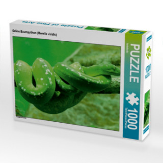 Spiel/Spielzeug CALVENDO Puzzle Grüne Baumpython (Morelia viridis) 1000 Teile Lege-Größe 64 x 48 cm Foto-Puzzle Bild von kattobello Kattobello