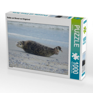 Joc / Jucărie CALVENDO Puzzle Robbe am Strand von Helgoland 1000 Teile Lege-Größe 64 x 48 cm Foto-Puzzle Bild von kattobello Kattobello