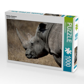 Game/Toy CALVENDO Puzzle Weißes Nashorn 1000 Teile Lege-Größe 64 x 48 cm Foto-Puzzle Bild von Johann Schörkhuber Johann Schörkhuber