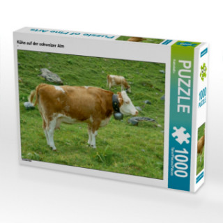 Igra/Igračka CALVENDO Puzzle Kühe auf der schweizer Alm 1000 Teile Lege-Größe 64 x 48 cm Foto-Puzzle Bild von Kattobello Kattobello