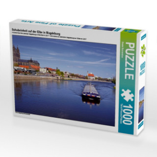 Game/Toy Schubeinheit auf der Elbe in Magdeburg (Puzzle) Beate Bussenius