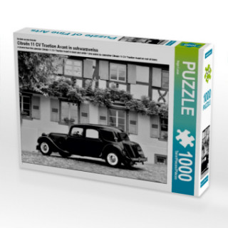 Gra/Zabawka Ein Motiv aus dem Kalender Citroën 11 CV Traction Avant in schwarzweiss (Puzzle) Ingo Laue