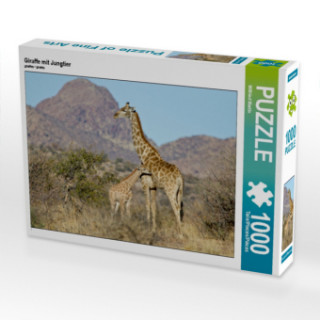 Game/Toy CALVENDO Puzzle Giraffe mit Jungtier 1000 Teile Lege-Größe 64 x 48 cm Foto-Puzzle Bild von Wilfried Martin Wilfried Martin