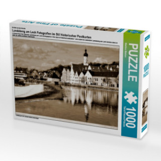 Joc / Jucărie CALVENDO Puzzle Landsberg am Lech Fotografien im Stil historischer Postkarten 1000 Teile Lege-Größe 64 x 48 cm Foto-Puzzle Bild von Martina Marten Martina Marten