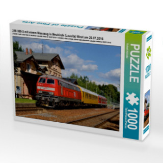 Játék 218 390-3 mit einem Messzug in Neukirch (Lausitz) West am 20.07.2016 (Puzzle) Robert Heinzke