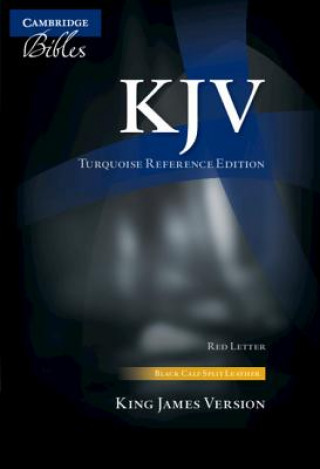 Carte KJV Turquoise Reference Bible, Black Calf Split Leather, Red-letter Text, KJ674:XR BIBLE  CAMBRIDGE
