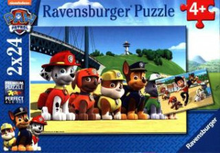 Gra/Zabawka Ravensburger Kinderpuzzle - 09064 Heldenhafte Hunde - Puzzle für Kinder ab 4 Jahren, Paw Patrol Puzzle mit 2x24 Teilen 