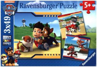 Játék Ravensburger Kinderpuzzle - 09369 Helden mit Fell - Puzzle für Kinder ab 5 Jahren, Paw Patrol Puzzle mit 3x49 Teilen 
