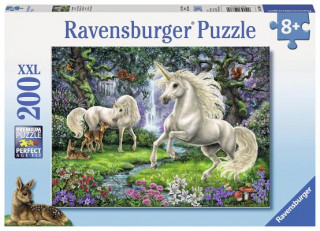 Joc / Jucărie Ravensburger Kinderpuzzle - 12838 Geheimnisvolle Einhörner - Einhorn-Puzzle für Kinder ab 8 Jahren, mit 200 Teilen im XXL-Format Ravensburger