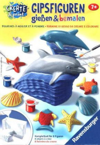 Játék Ravensburger Gipsfiguren gießen und bemalen 28521 - Delfin - Kinder ab 7 Jahren 