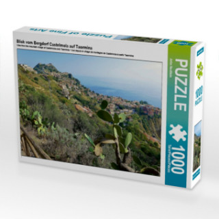 Hra/Hračka Blick vom Bergdorf Castelmola auf Taormina (Puzzle) Jutta Heußlein