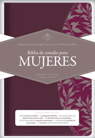 Könyv Rvr 1960 Biblia de Estudio Para Mujeres, Vino Tinto/Fucsia Símil Piel Dorothy Kelley Patterson