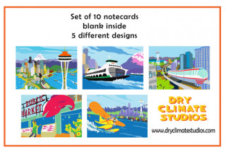 Igra/Igrača SEATTLE BLANK NOTE CARDS SET Michael Schafbuch