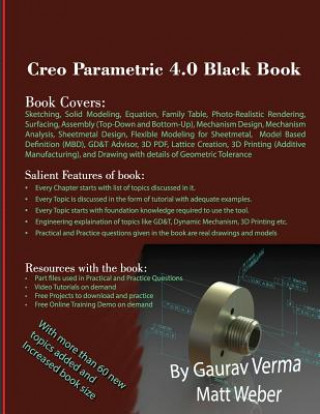 Carte Creo Parametric 4.0 Black Book Gaurav Verma
