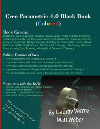 Carte Creo Parametric 4.0 Black Book (Colored) Gaurav Verma