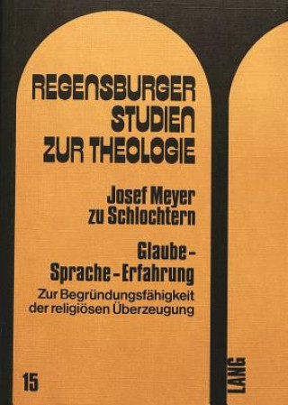 Book Glaube - Sprache - Erfahrung Josef Meyer zu Schlochtern