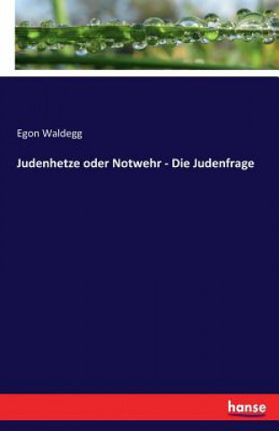 Książka Judenhetze oder Notwehr - Die Judenfrage Egon Waldegg