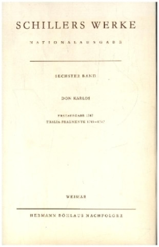 Książka Schillers Werke. Nationalausgabe Friedrich von Schiller