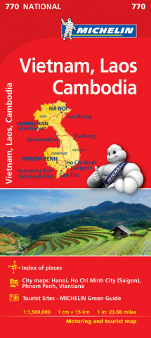 Materiale tipărite Vietnam Laos Cambodia - Michelin National Map 770 Michelin