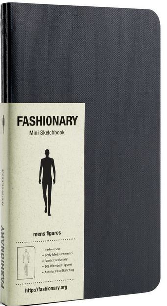 Kniha Fashionary Mini Mens Sketchbook A6 (Set of 3) 