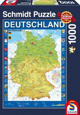 Hra/Hračka Deutschlandkarte (Puzzle) 