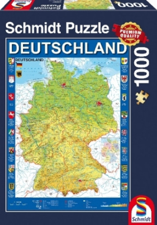 Gra/Zabawka Deutschlandkarte (Puzzle) 