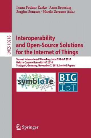 Kniha Interoperability and Open-Source Solutions for the Internet of Things Ivana Podnar Zarko