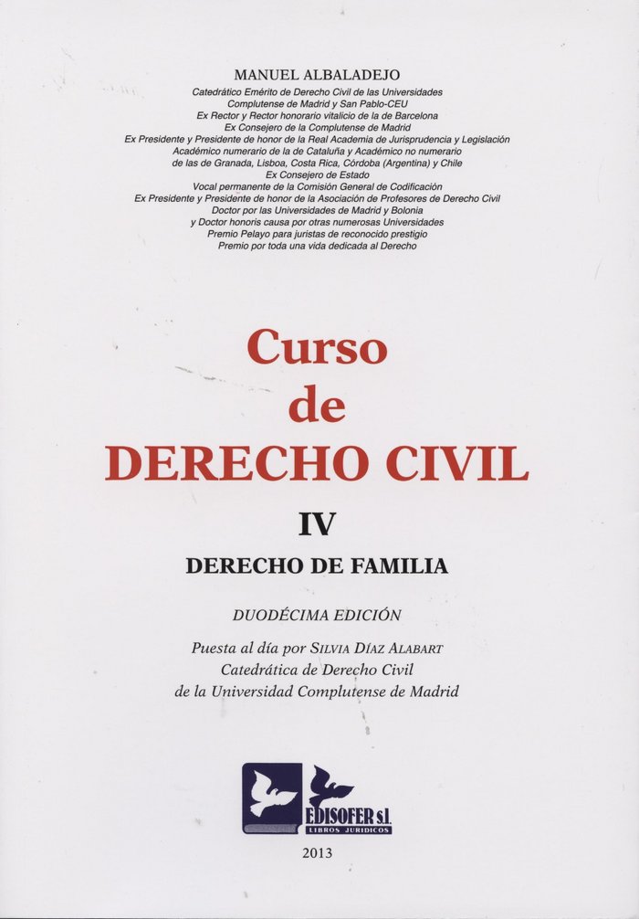 Kniha Curso de derecho civil IV 