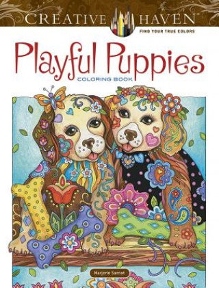 Könyv Creative Haven Playful Puppies Coloring Book (working title) Marjorie Sarnat