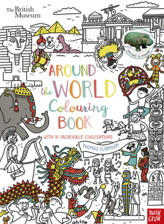 Könyv British Museum: Around the World Colouring Book Thomas Flintham