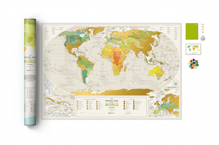 Nyomtatványok Travel Map Geography World 