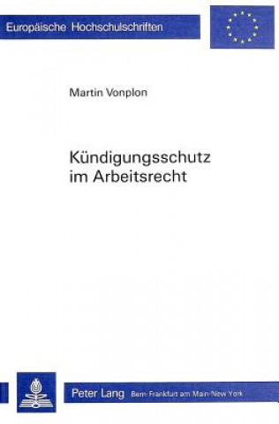 Kniha Kuendigungsschutz im Arbeitsrecht Martin Vonplon