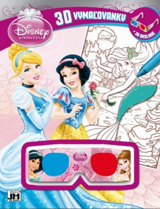 Könyv 3D vymaľovanky - Princezná Disney
