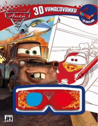 Kniha 3D vymaľovanky - Autá 2 Disney/Pixar