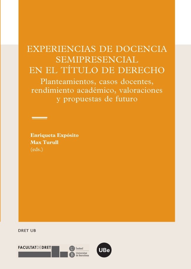 Carte Experiencias de docencia semipresencial en el título de derecho 