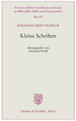 Książka Kleine Schriften Wolfgang Graf Vitzthum
