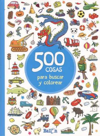Carte 500 cosas para buscar y colorear-Azul 
