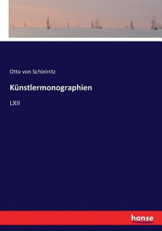 Książka Kunstlermonographien Otto von Schleinitz